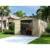 Duramax 10.5ft X13ft Woodbridge Vinyl Plus with Foundation 40234 CA - Backyard Provider